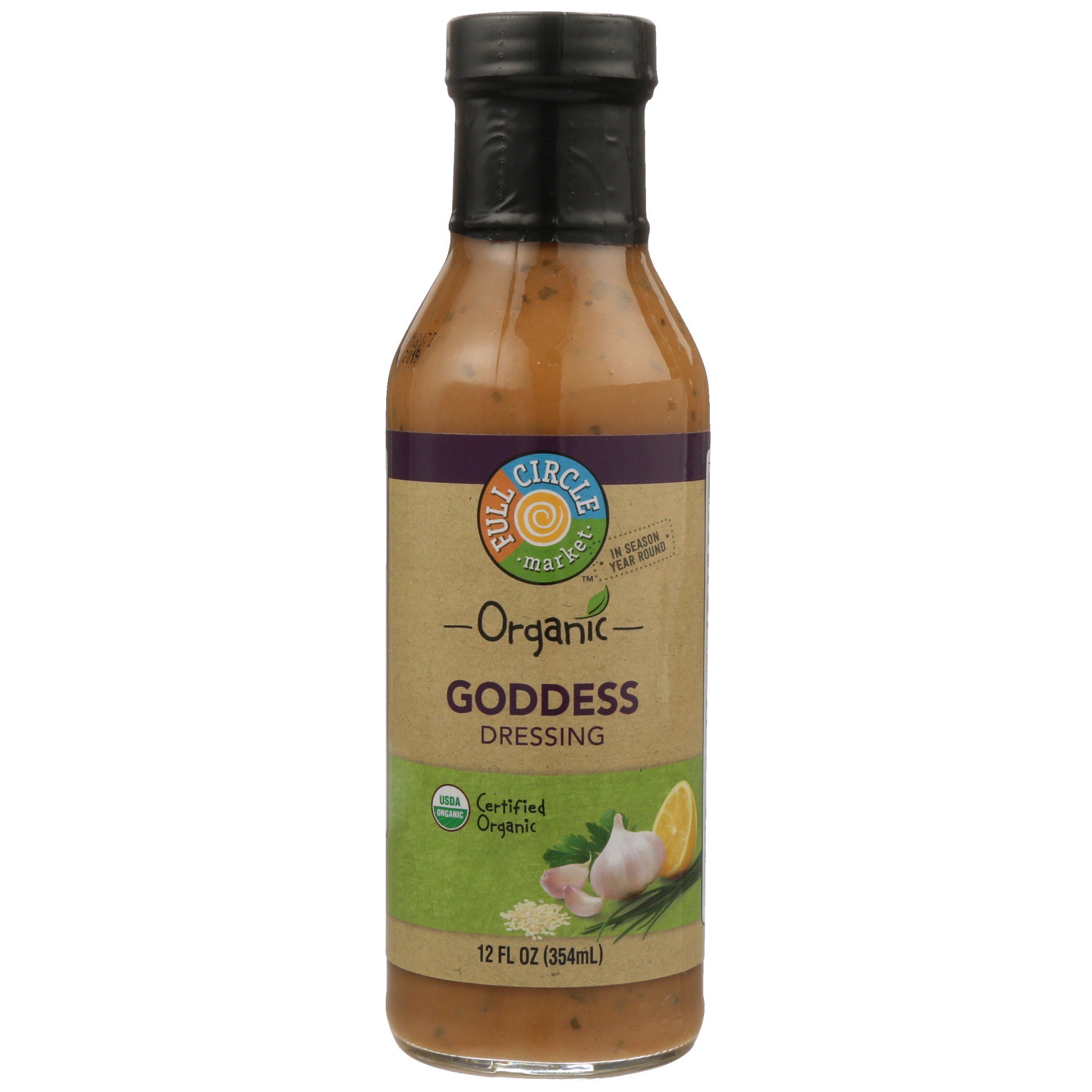 slide 1 of 6, Full Circle Market Organic Goddess Dressing, 12 fl oz