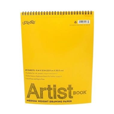 slide 1 of 1, Carolina Brewery Pad U-Create Wire Bound Artist Book - 9 X 12 Inch, 9 in x 12 in