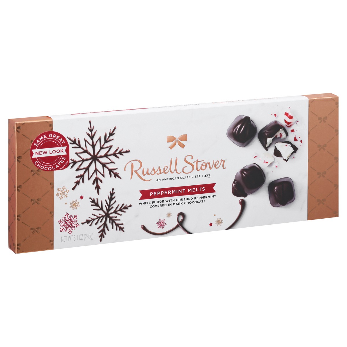 slide 5 of 10, Russell Stover Dark Chocolate Peppermnt Melts Holiday Bowline Box, 8.1 oz