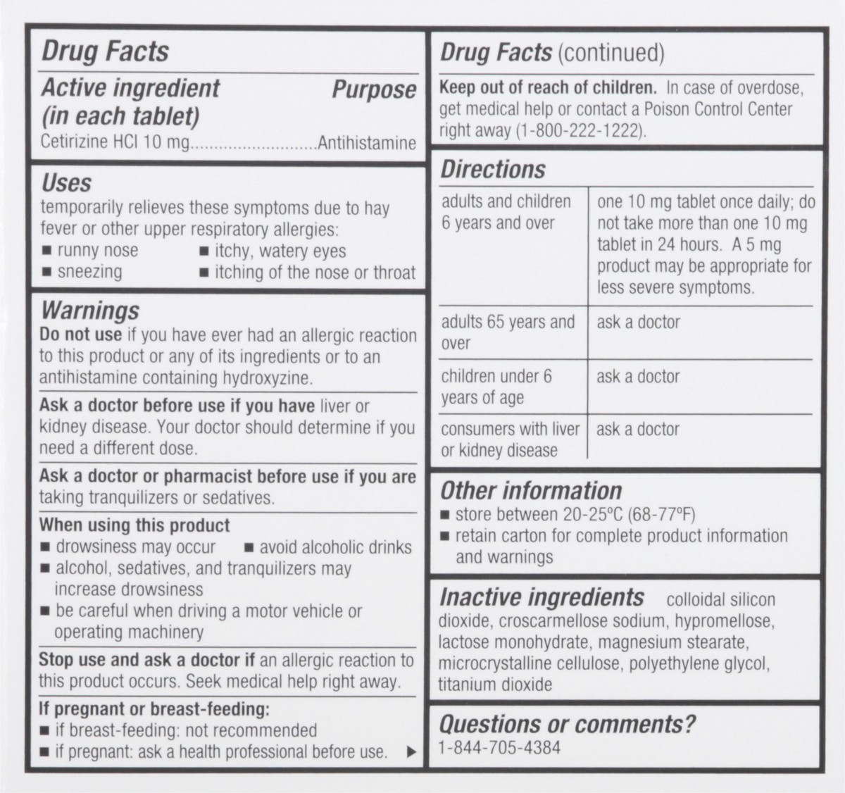 slide 8 of 9, Harris Teeter Allergy Relief Cetirizine, 90 ct