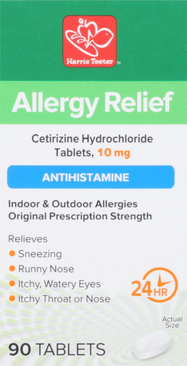 slide 7 of 9, Harris Teeter Allergy Relief Cetirizine, 90 ct