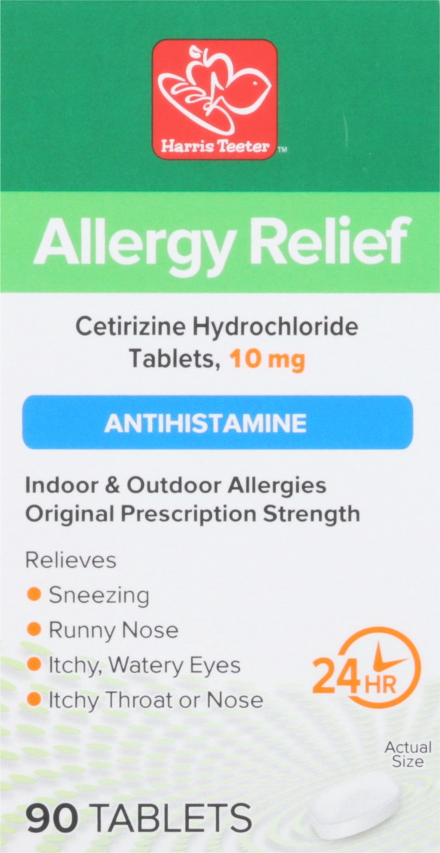 slide 2 of 9, Harris Teeter Allergy Relief Cetirizine, 90 ct