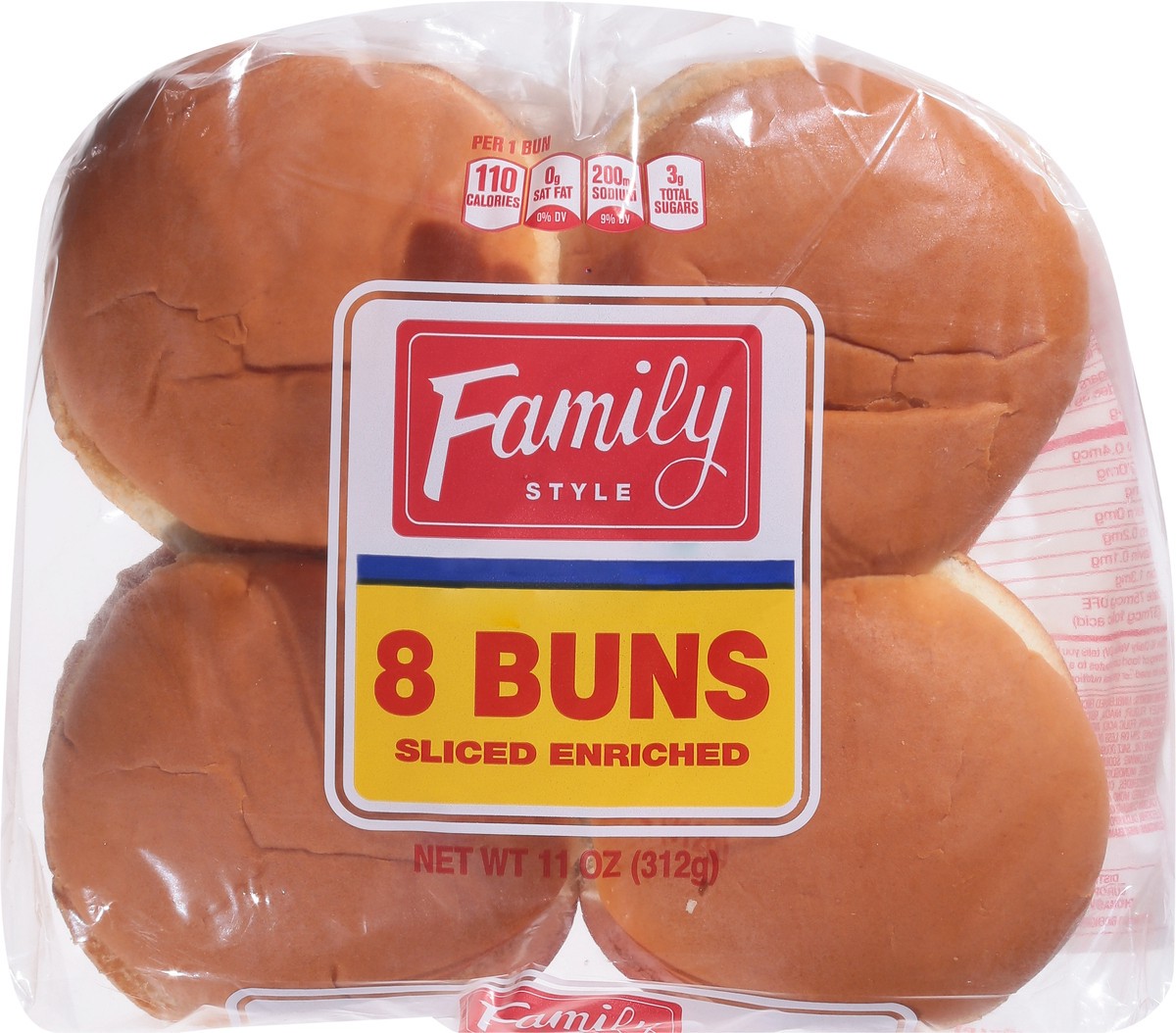 slide 12 of 13, European Bakers Family Style Sliced Enriched Buns 8 ea, 8 ct