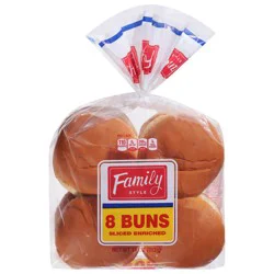 European Bakers Family Style Sliced Enriched Buns 8 ea