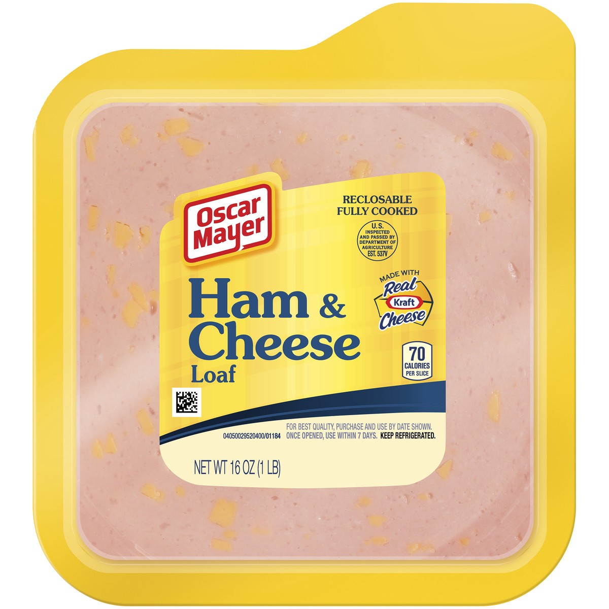 slide 1 of 2, Oscar Mayer Loaf Slices Ham & Cheese, 16 oz