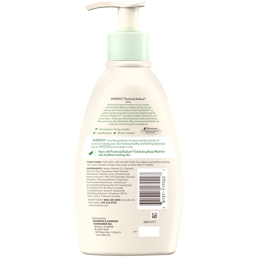 slide 6 of 6, Aveeno Active Naturals Positively Radiant Body Lotion, 12 fl oz