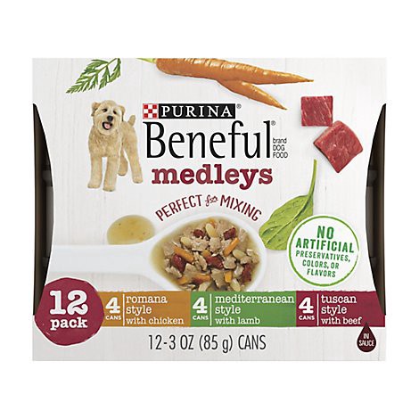 slide 1 of 1, Beneful Medleys Chicken Wet Dog Food Pack - 12-3 Oz, 36 oz