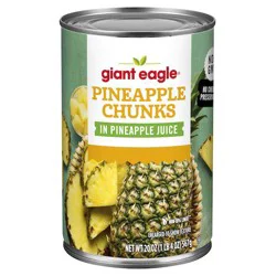 Giant Eagle Pineapple Chunks, In Pineapple Juice