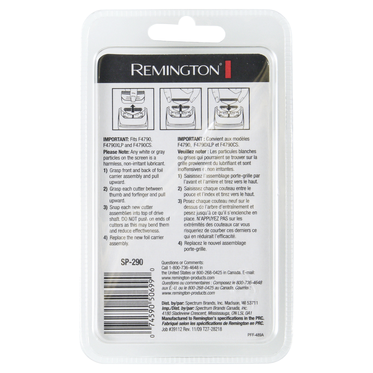 slide 2 of 3, Remington F-4790/F-3900 Replacement Screens And Cutters - SP290, 1 ct