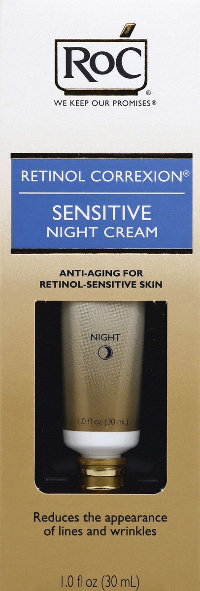 slide 6 of 9, RoC Retinol Correxion Anti-Aging Sensitive Skin Night Cream, 1 ct