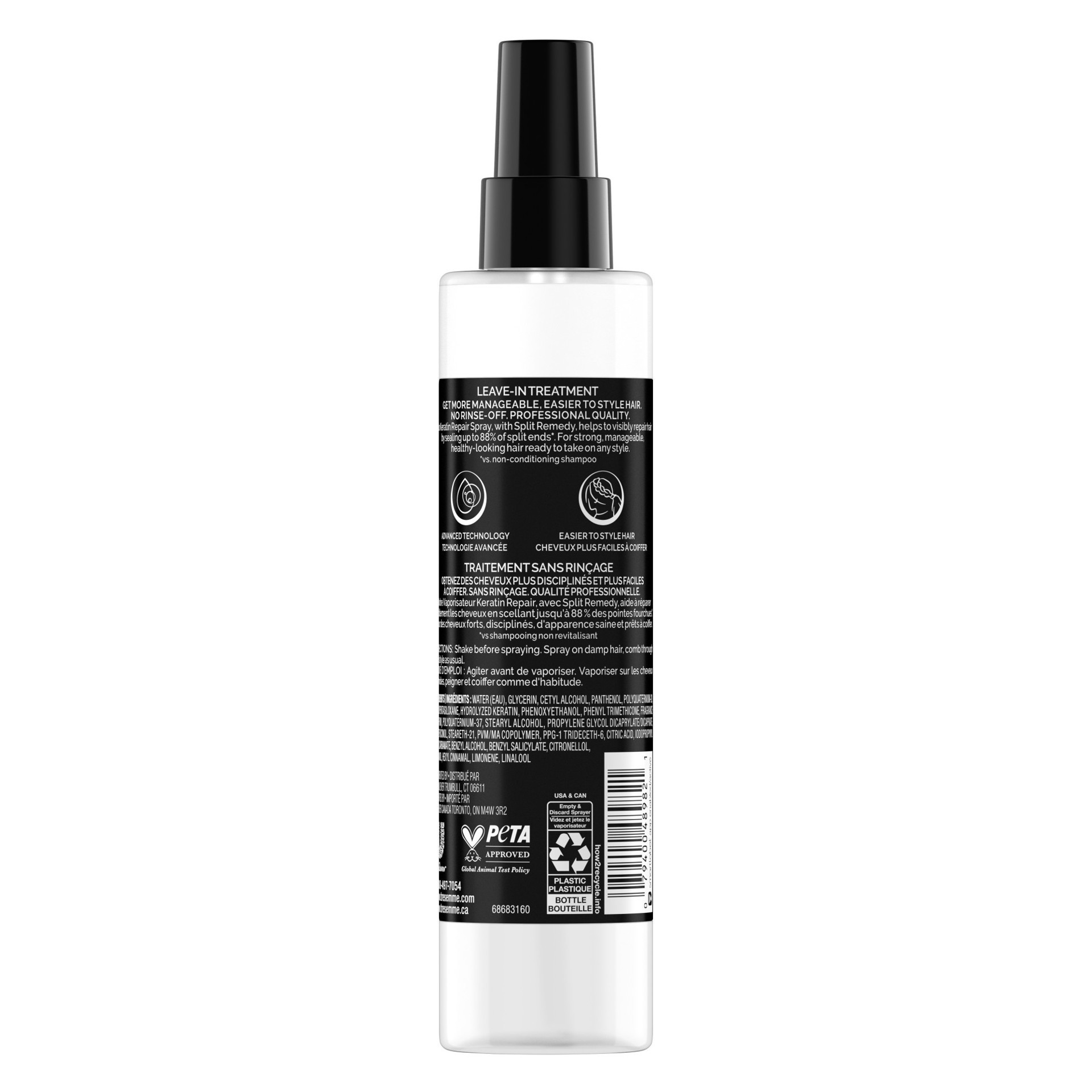 slide 2 of 4, TRESemmé Pro Collection Keratin Repair Leave In Hair Treatment Hair Styling Treatment Spray, 6.1 oz, 6.1 oz