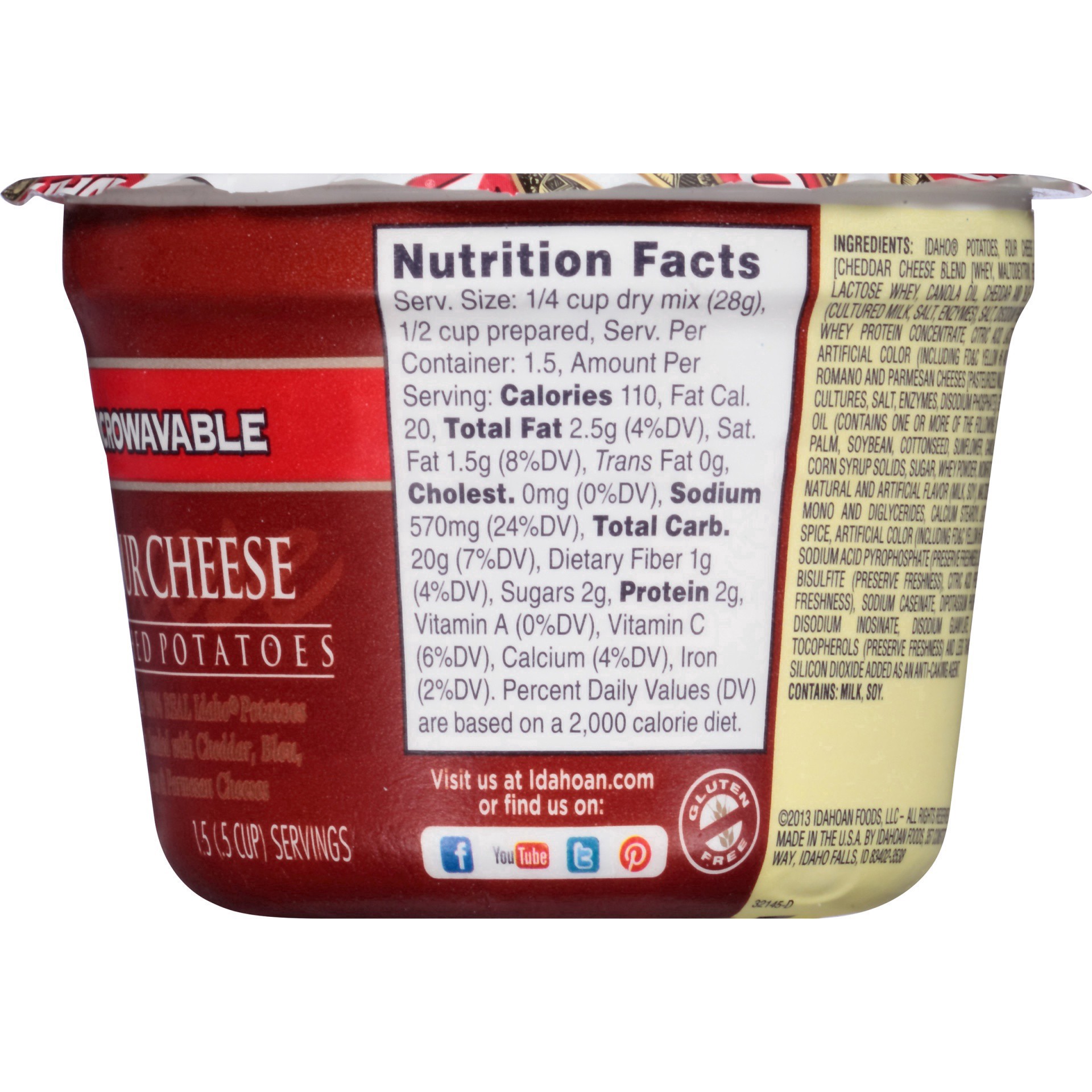 slide 5 of 17, Idahoan Roasted Garlic Mashed Potatoes Cup, 1.5 oz