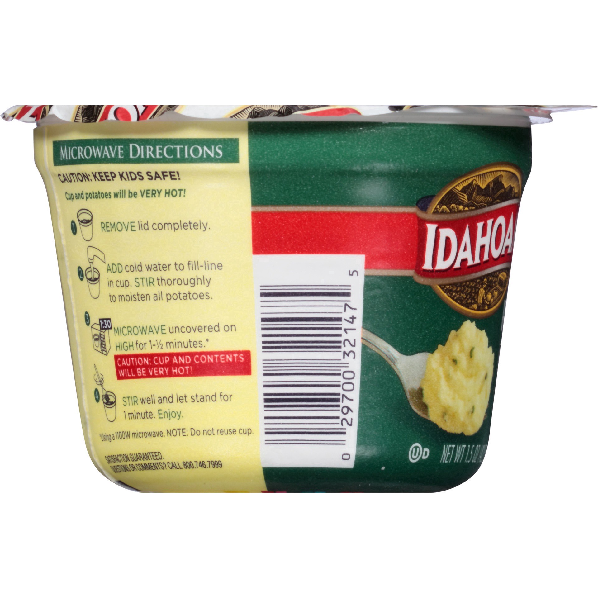 slide 10 of 17, Idahoan Roasted Garlic Mashed Potatoes Cup, 1.5 oz