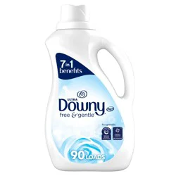 Downy Free & Gentle Liquid Fabric Softener, 66 fl oz, 90 Loads, Hypoallergenic, Sensitive Skin Friendly Fabric Conditioner Liquid
