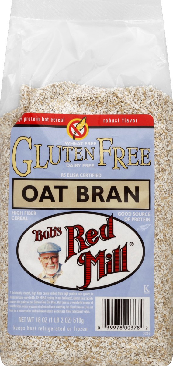 slide 1 of 5, Bob's Red Mill Oat Bran Cereal Gluten Free, 18 oz