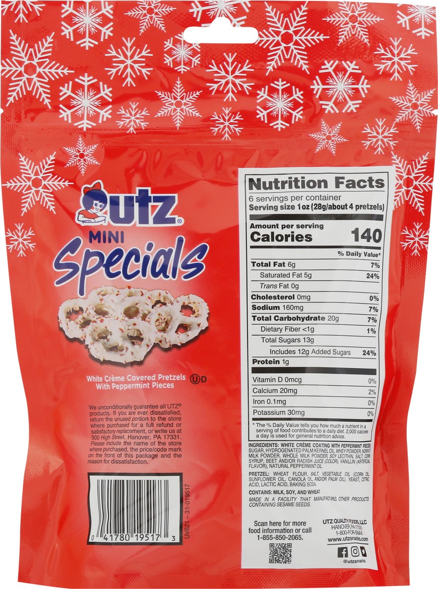 slide 2 of 9, Utz Mini Specials White Creme Covered Pretzels - 6 oz, 6 oz
