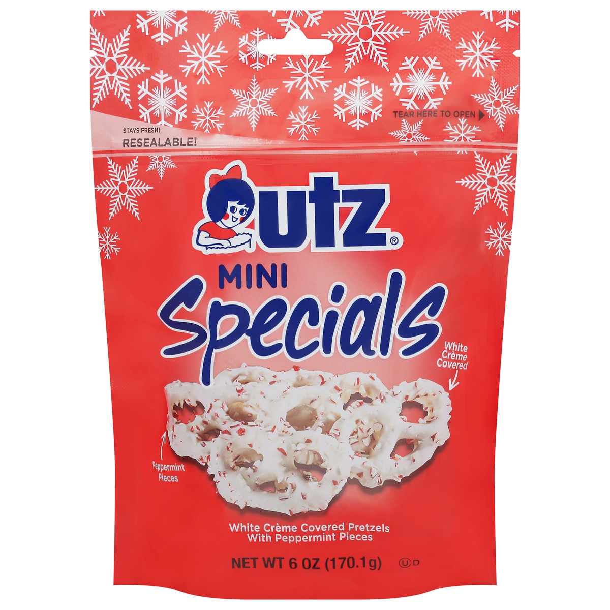 slide 1 of 9, Utz Mini Specials White Creme Covered Pretzels - 6 oz, 6 oz