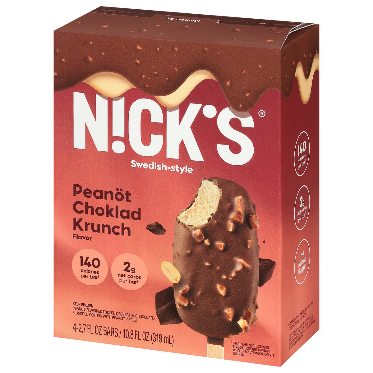 slide 3 of 9, Nick's Ice Cream Peanot Choklad Krunc, 10.8 oz