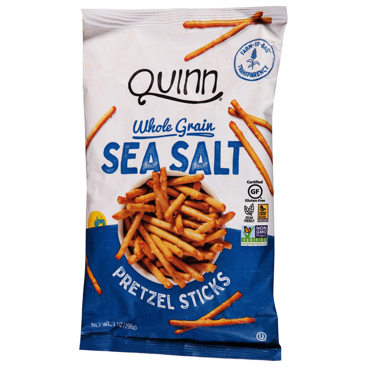 slide 3 of 9, Quinn Pretzels,Clssc Sea Salt, 7 oz