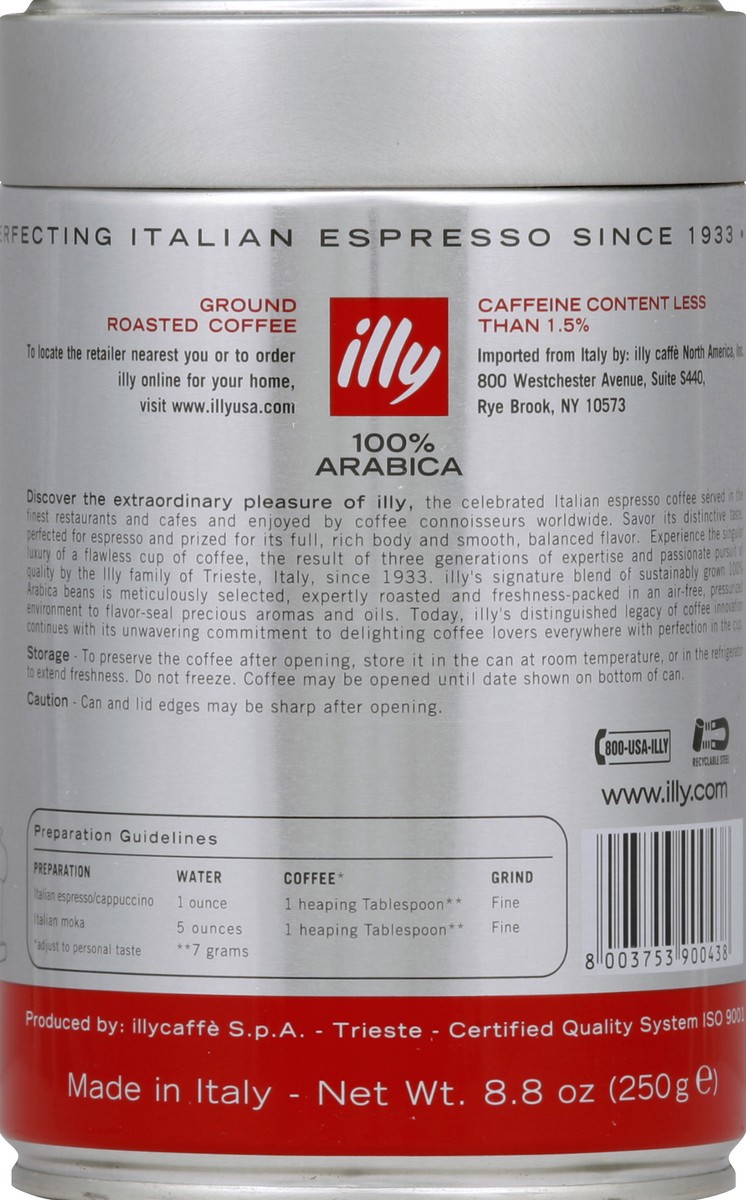 slide 3 of 3, illy Coffee Normale Ground, 1 ct