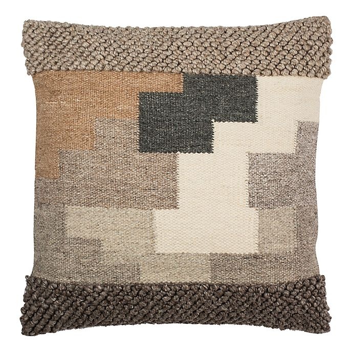 slide 1 of 2, Safavieh Karlie Square Throw Pillow - Beige/Ivory, 1 ct