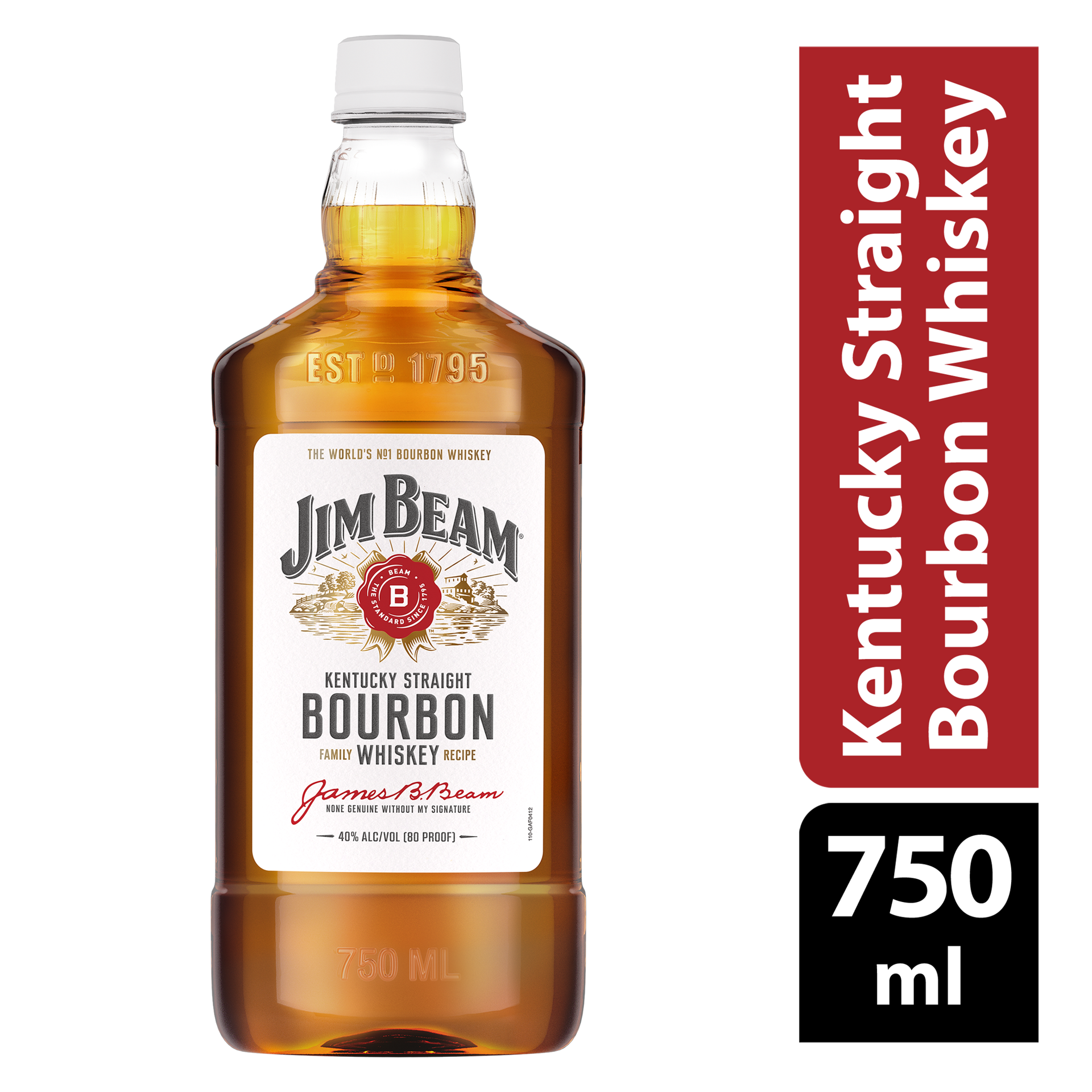 slide 1 of 22, Jim Beam Kentucky Straight Bourbon Whiskey 750 ml, 750 ml