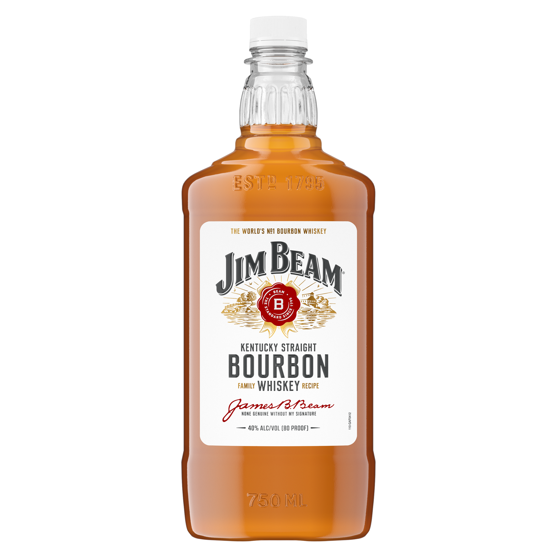 slide 1 of 22, Jim Beam Bourbon Whiskey, 750 ml