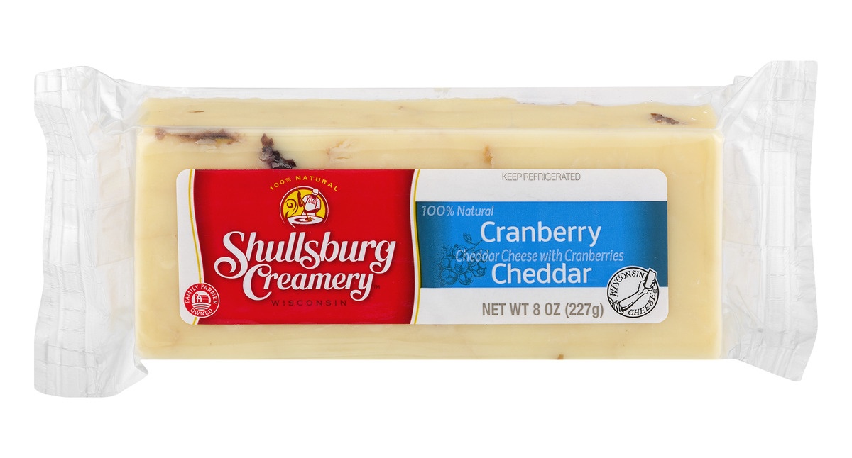 slide 1 of 1, Shullsburg Creamery Cranberry Cheddar Cheese, 8 oz