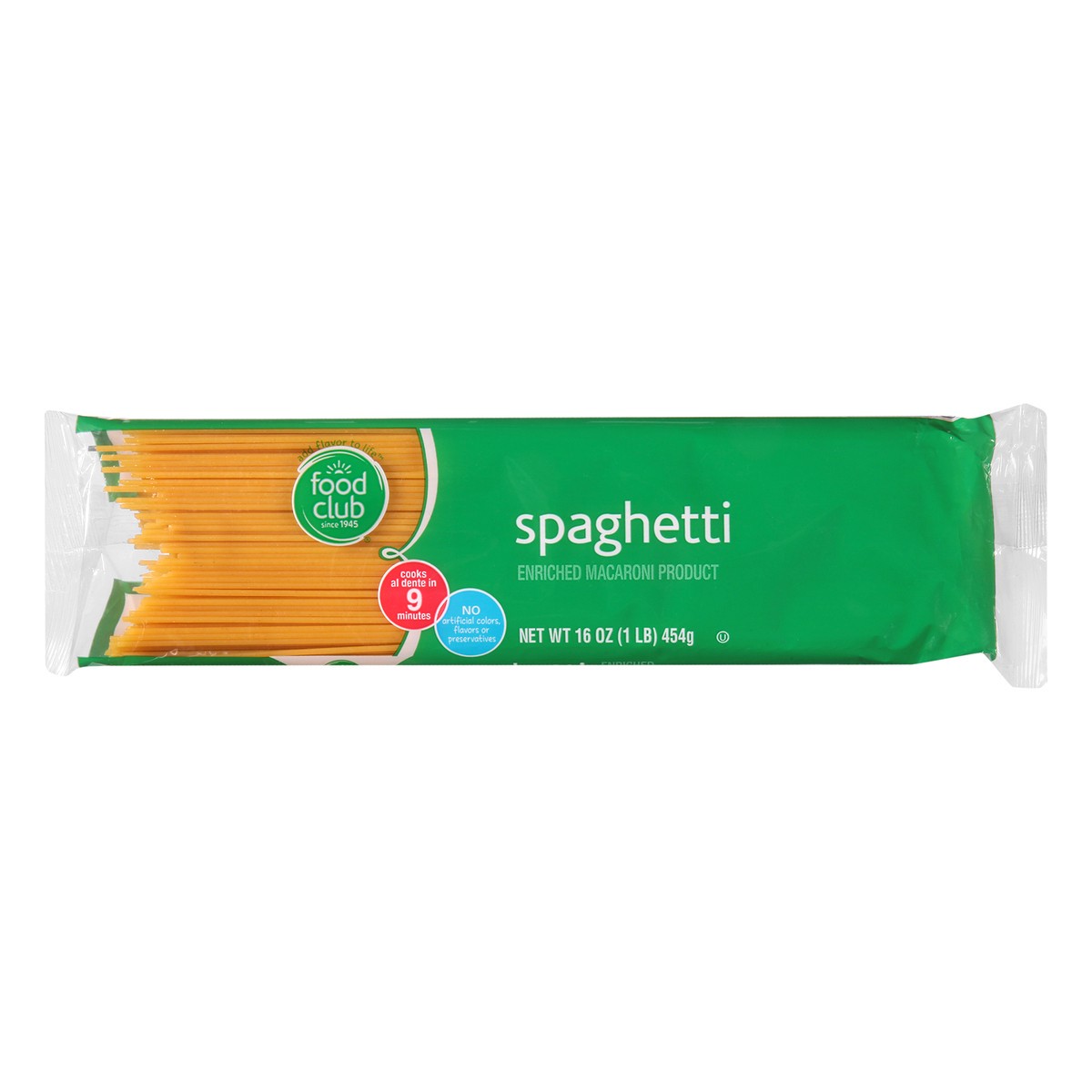 slide 1 of 10, Food Club Enriched Macaroni Product, Spaghetti, 16 oz