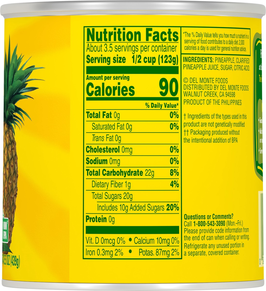 slide 4 of 5, Del Monte Pineapple Chunks In Heavy Syrup 15 oz Can, 15 oz