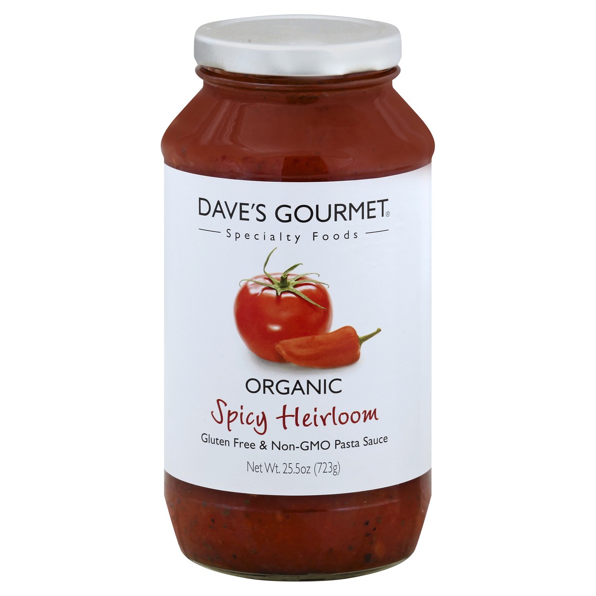 slide 3 of 3, Dave's Gourmet Daves Gourmet Organic Pasta Sauce Spicy Heirloom Jar - 25.5 Oz, 25.5 oz