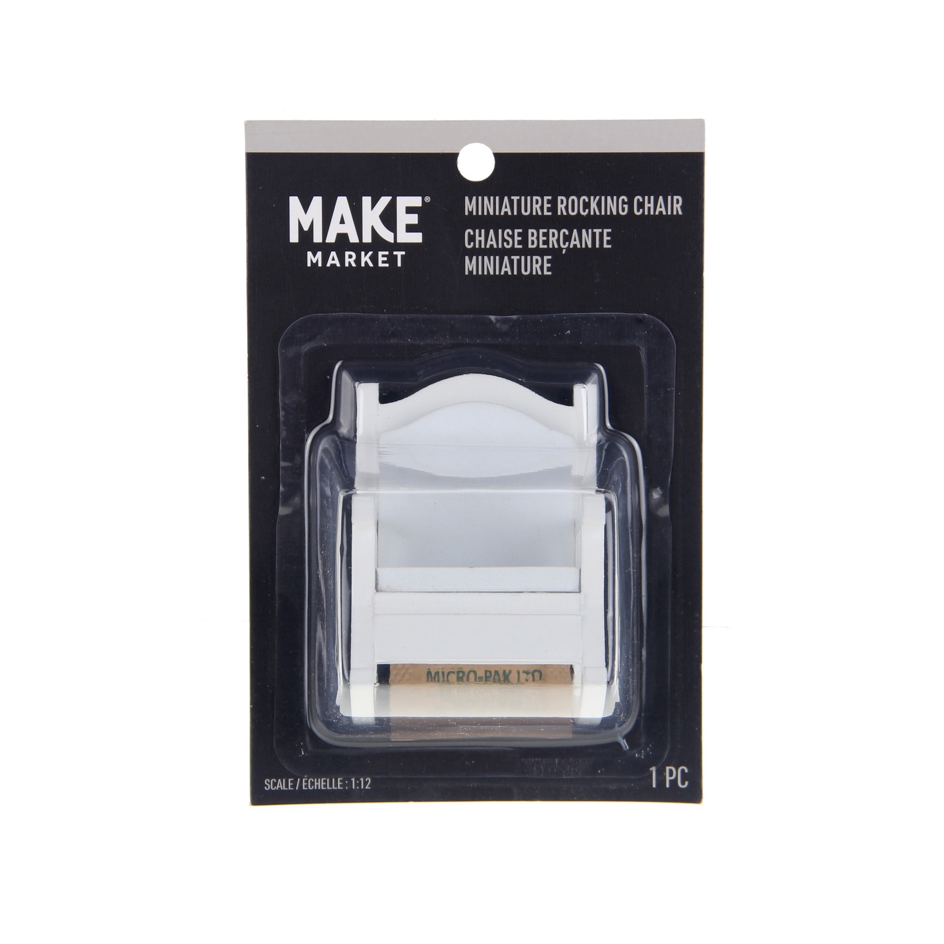 slide 2 of 2, Miniature White Rocking Chair By Make Market, 2.9 in x 2.5 in