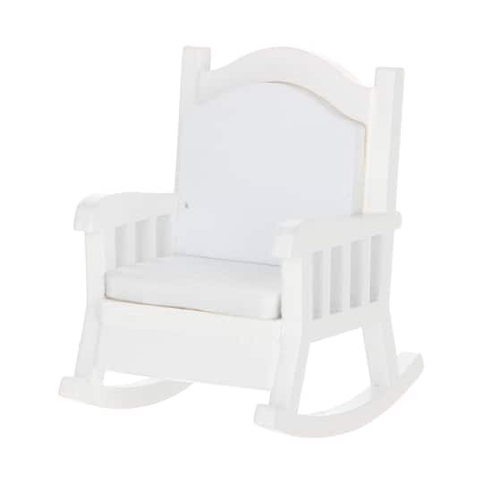 slide 1 of 2, Miniature White Rocking Chair By Make Market, 2.9 in x 2.5 in
