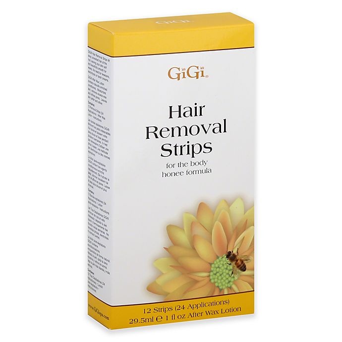 slide 1 of 3, GiGi Hair Removal Strips with Honee Formula, 12 ct