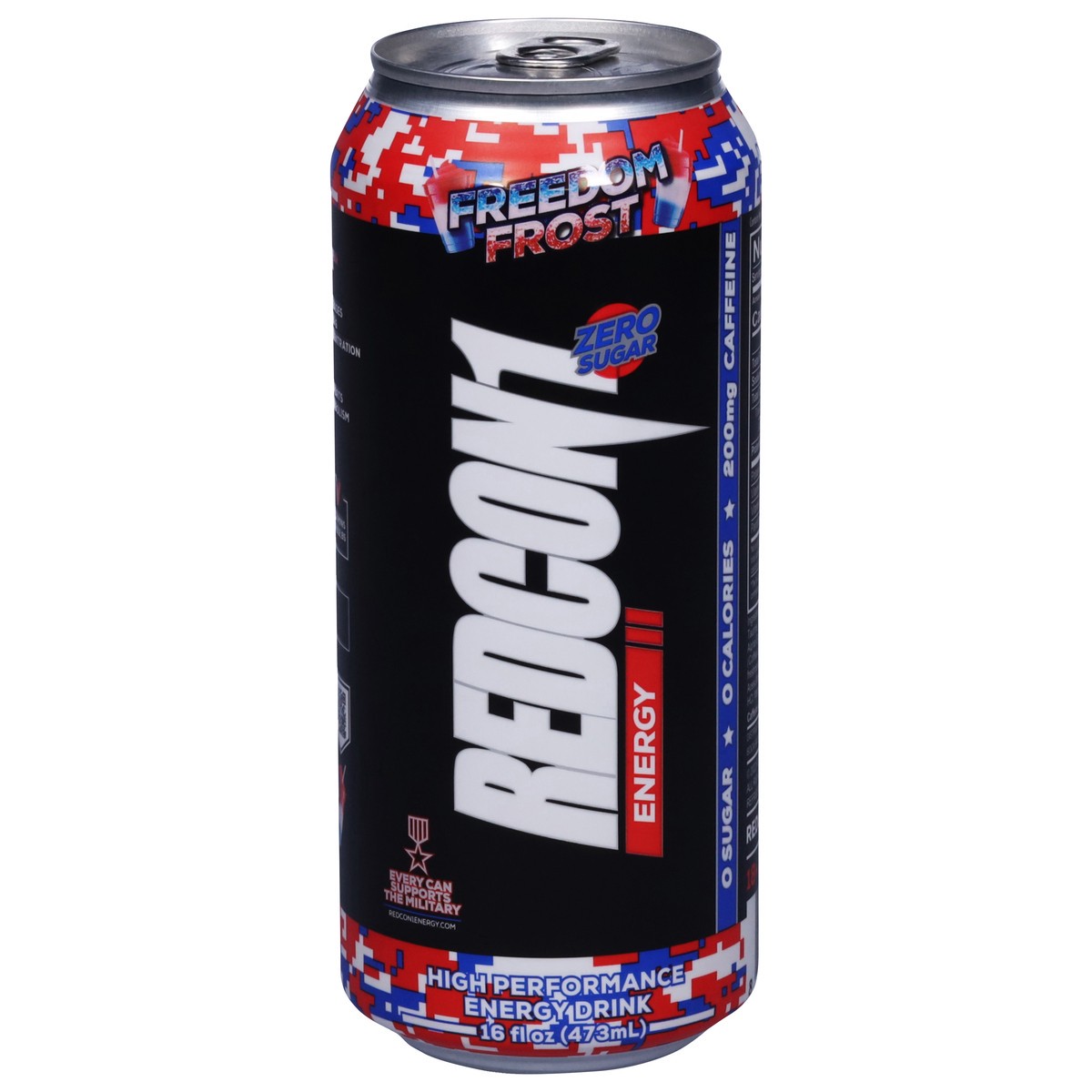 slide 11 of 14, Redcon1 Zero Sugar High Performance Freedom Frost Energy Drink 16 fl oz, 16 fl oz