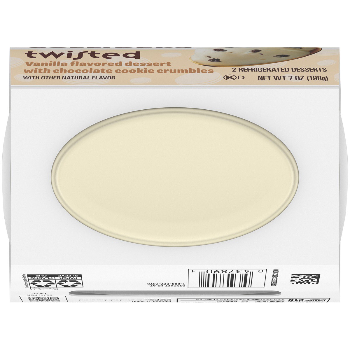 slide 7 of 9, COLLIDERS™ Twisted HERSHEY'S COOKIES ‘N'' CREME Refrigerated Dessert, 2 ct Pack, 2 ct