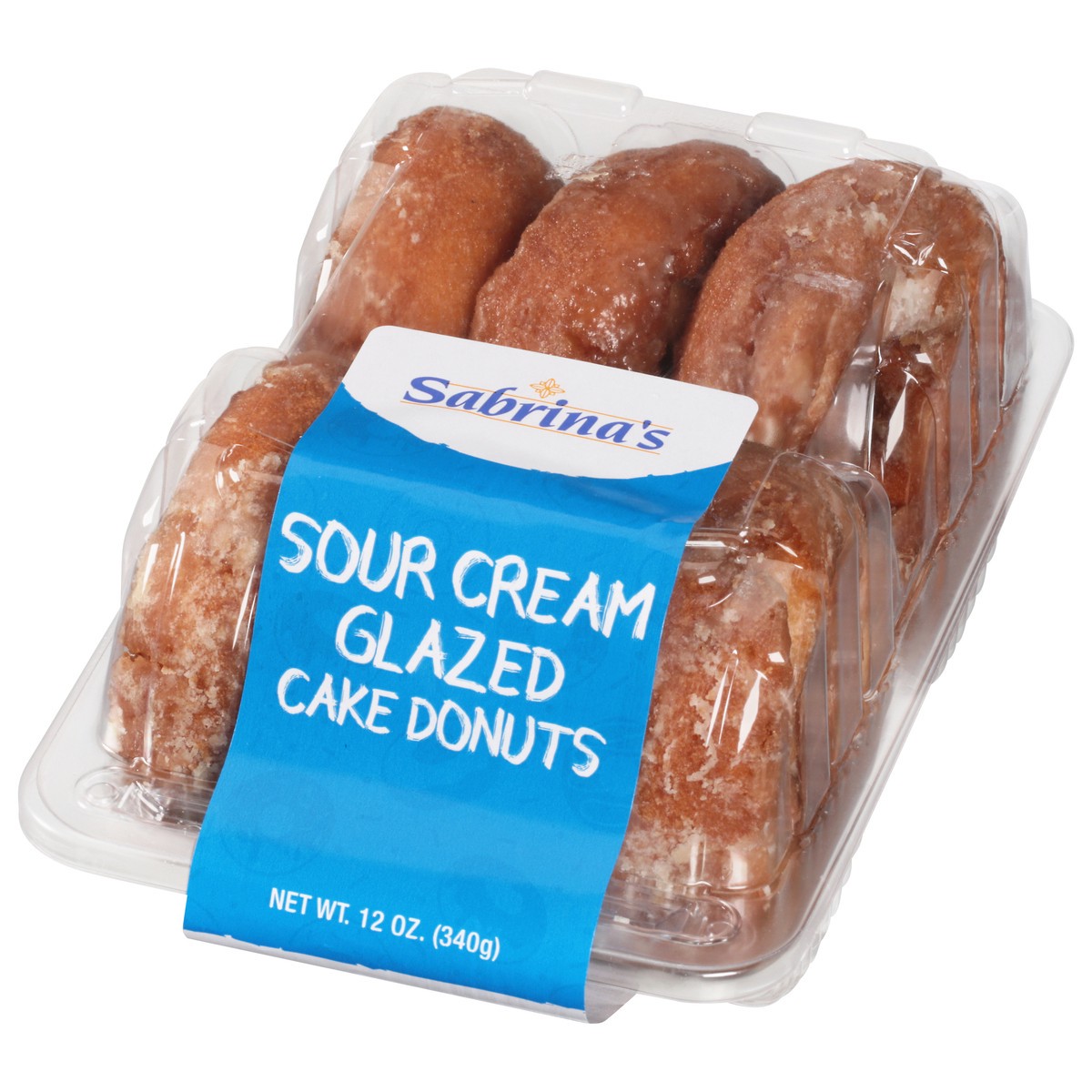 slide 8 of 13, Sabrina's Sour Cream Glazed Cake Donuts 12 oz, 12 oz