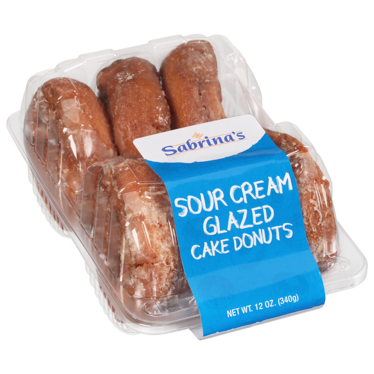 slide 13 of 13, Sabrina's Sour Cream Glazed Cake Donuts 12 oz, 12 oz