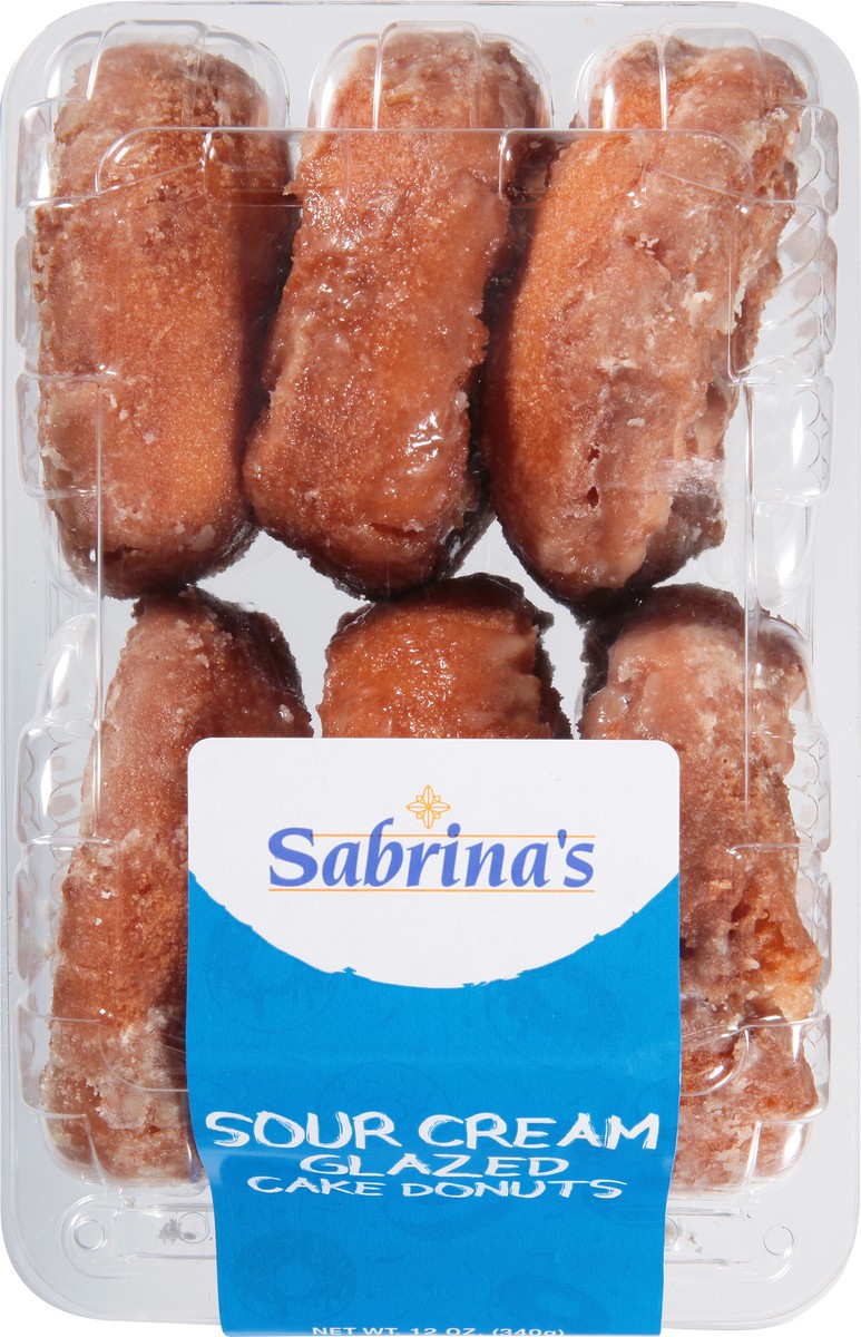 slide 11 of 13, Sabrina's Sour Cream Glazed Cake Donuts 12 oz, 12 oz
