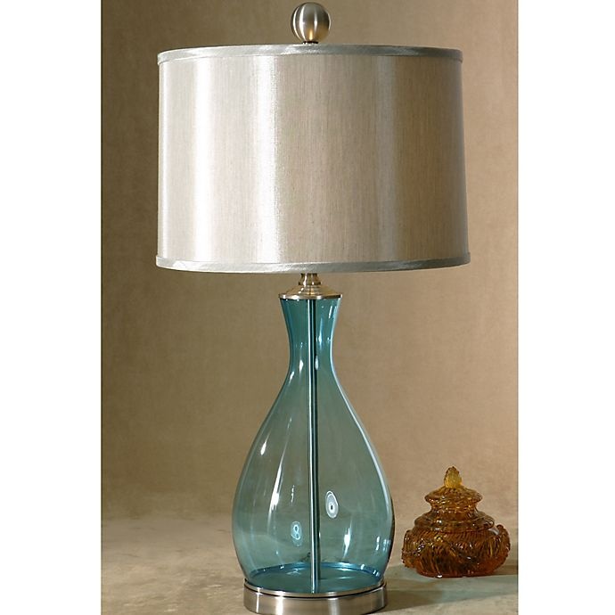 slide 2 of 2, Uttermost Meena Blue Glass Table Lamp, 1 ct