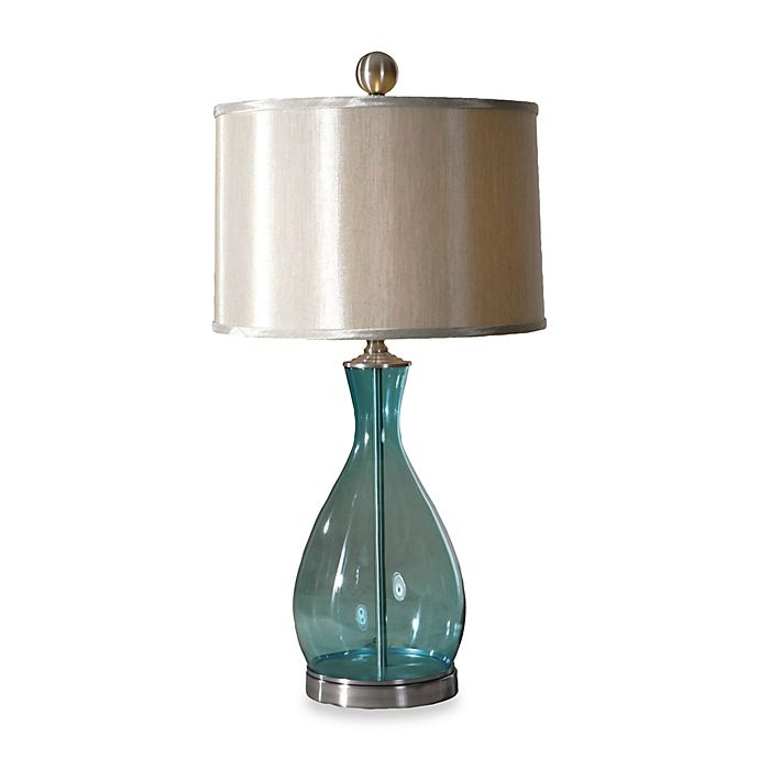 slide 1 of 2, Uttermost Meena Blue Glass Table Lamp, 1 ct