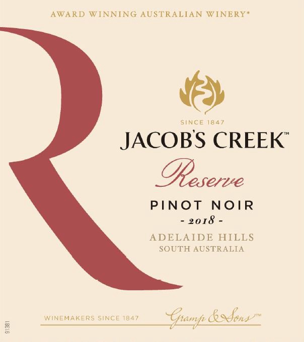 slide 4 of 5, Jacob's Creek Jacobs Creek Reserve Pinot Noir 750mL Bottle Vintage 18, 750 ml