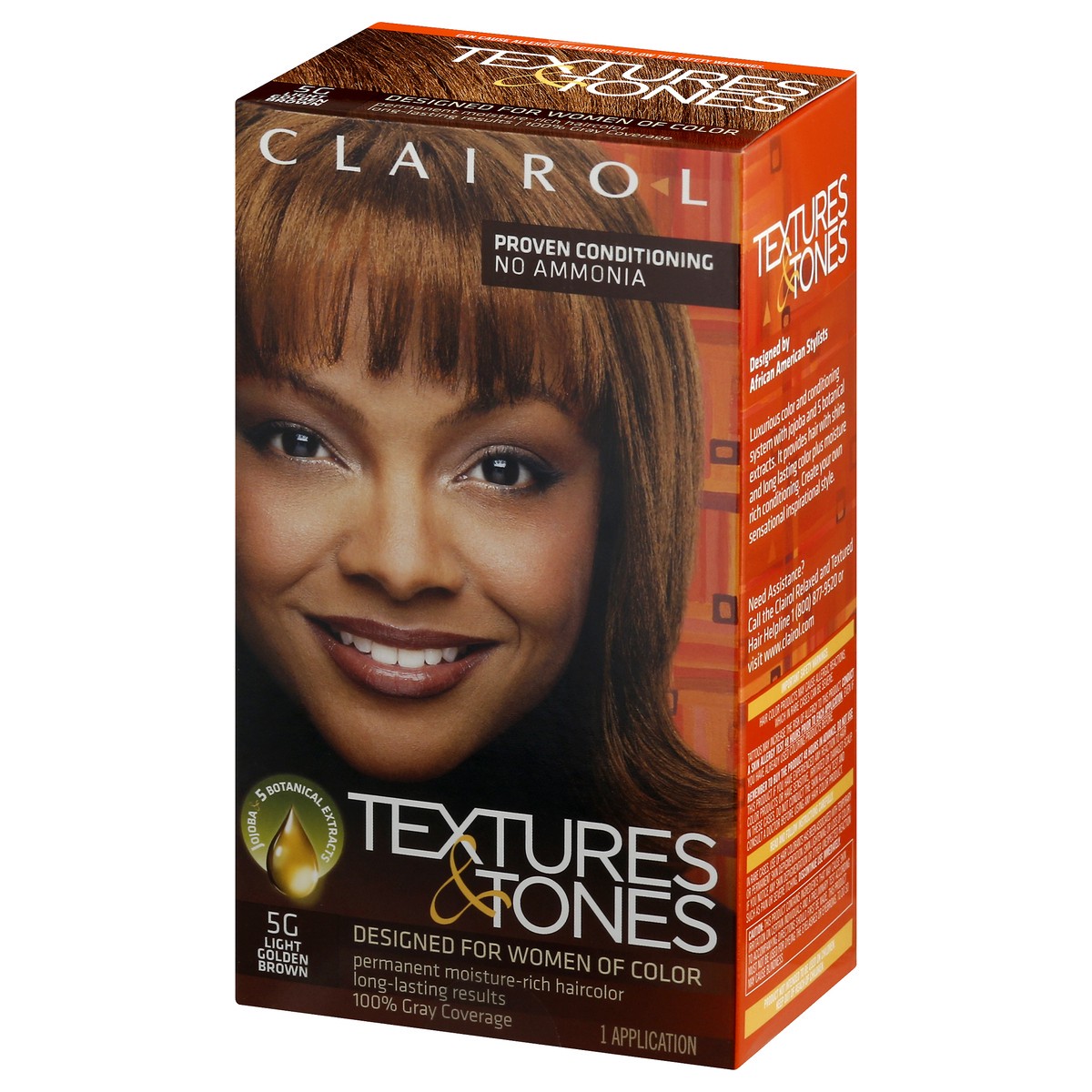 slide 3 of 9, Clairol Textures & Tones Light Golden Brown 5G Permanent Hair Color 1 ea, 1 ct