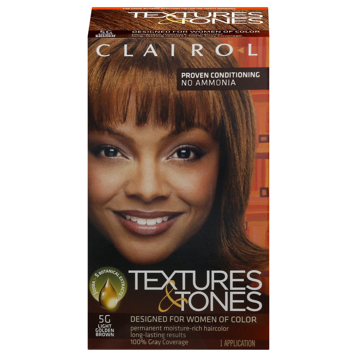 slide 1 of 9, Clairol Textures & Tones Light Golden Brown 5G Permanent Hair Color 1 ea, 1 ct