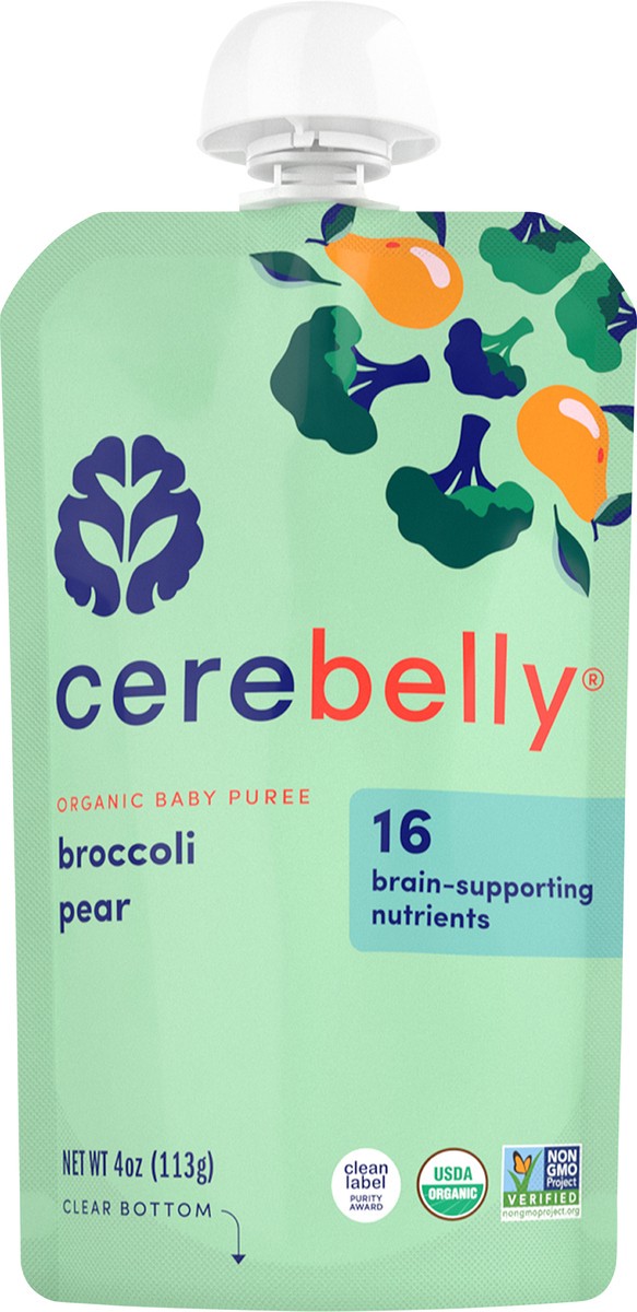 slide 3 of 3, Cerebelly Brocoli Pear, 4 oz