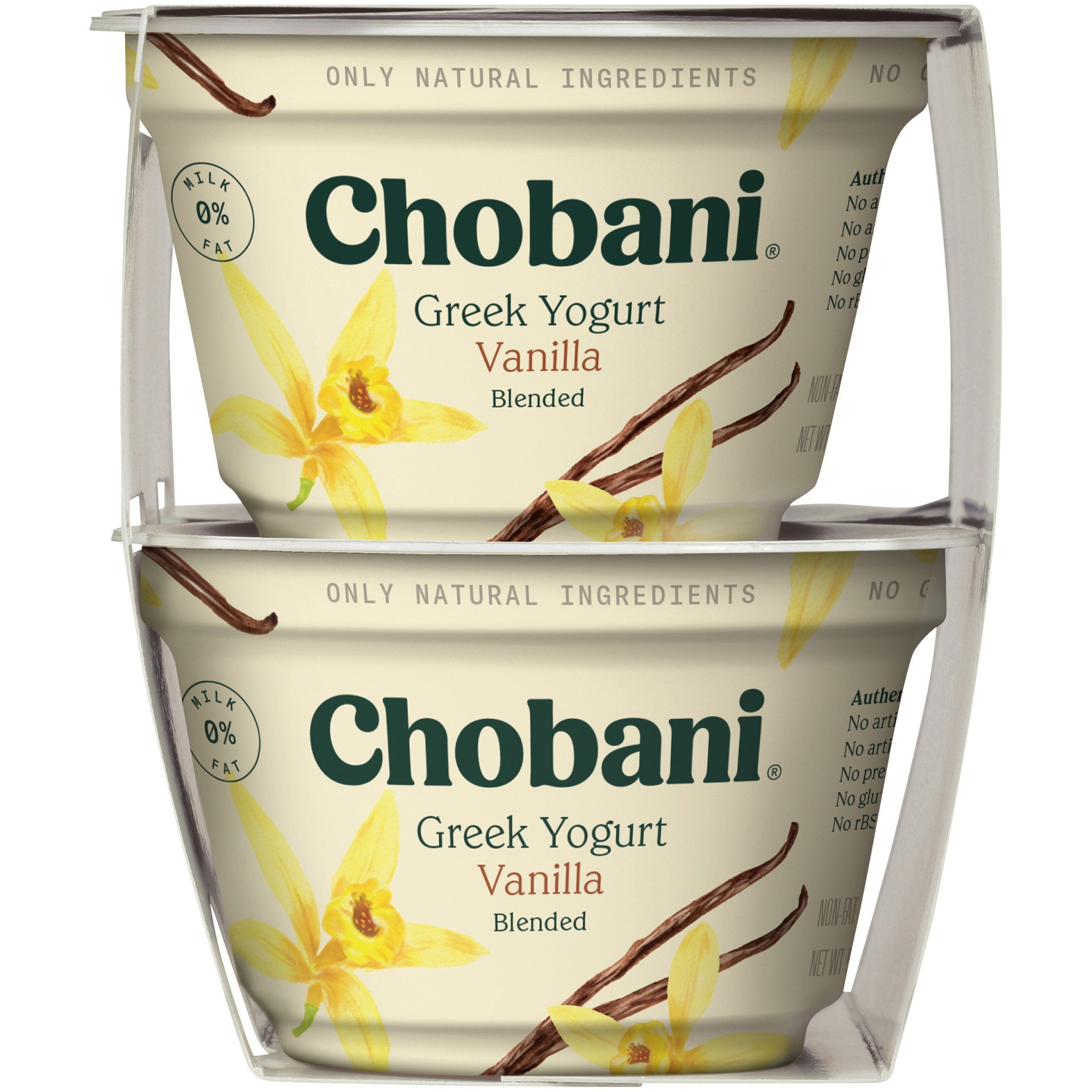 slide 4 of 8, Chobani Yogurt Non-Fat Vanilla Greek 4 Value Pack, 4 ct; 5.3 oz