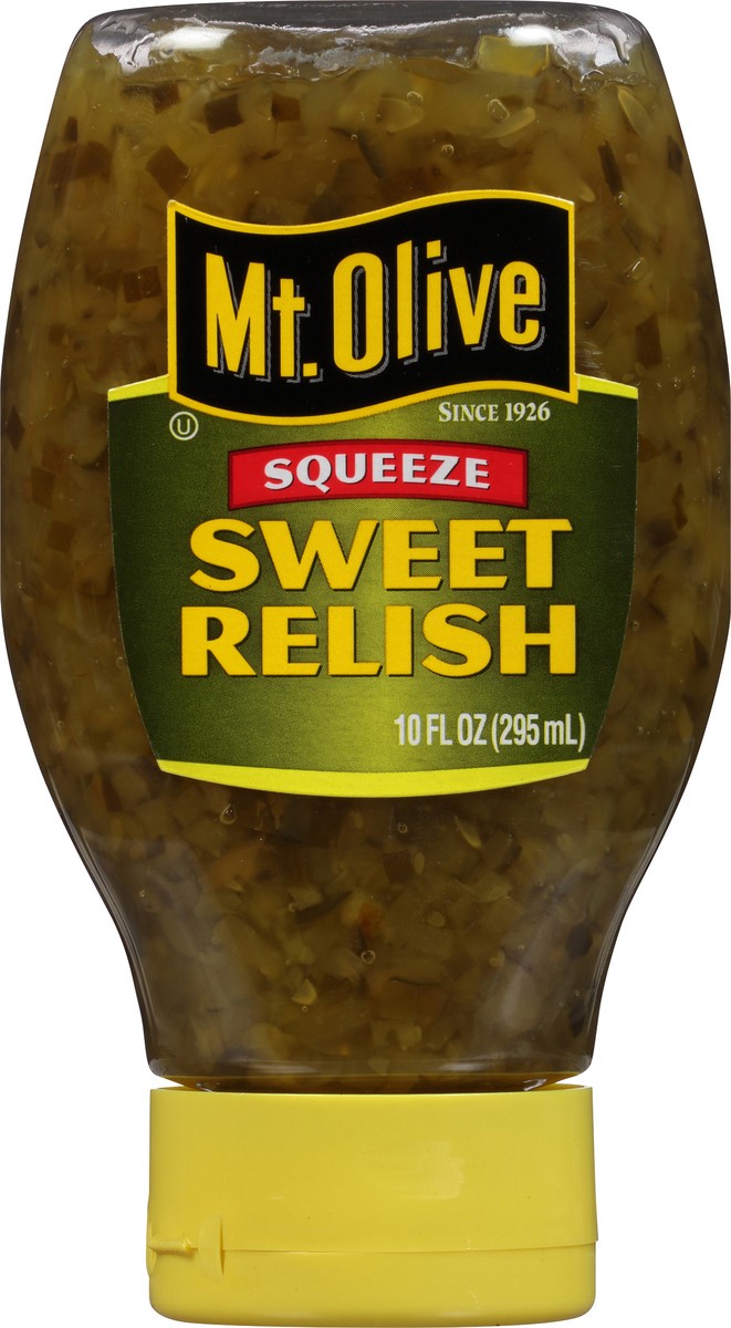 slide 9 of 9, Mt. Olive Squeeze Sweet Relish 10 fl oz Bottle, 10 fl oz