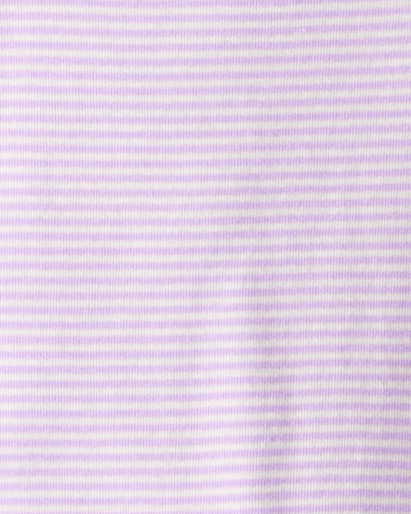 slide 2 of 3, Carter's Carters Baby Girl Space Star Print 100% Cotton Long-Sleeve Snug Fit 4-Piece Pajamas - White/Purple Purple/White 9M, 4 pc