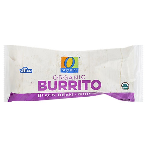 slide 1 of 1, O Organics Organic Burrito Black Bean Quinoa, 5 oz