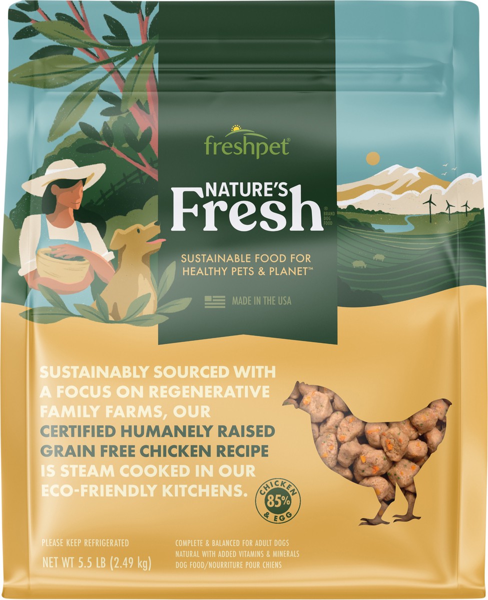 slide 2 of 5, Freshpet Nature's Fresh Adult Grain Free Chicken Recipe Dog Food 5.5 lb, 5.5 lb